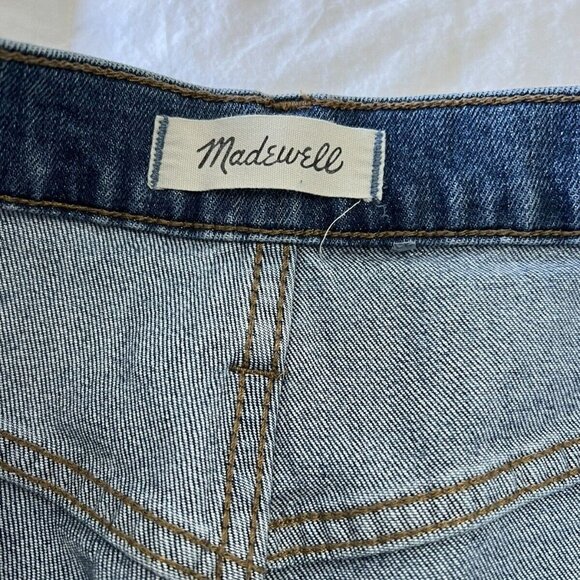 Madewell Jeans 29 High-Rise Slim Boyjean Two-Tone Tuxedo Stripe Edition Women’s. - Picture 2 of 9